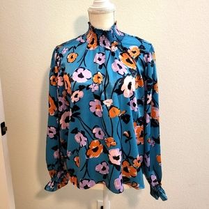 Vici floral satin blouse
